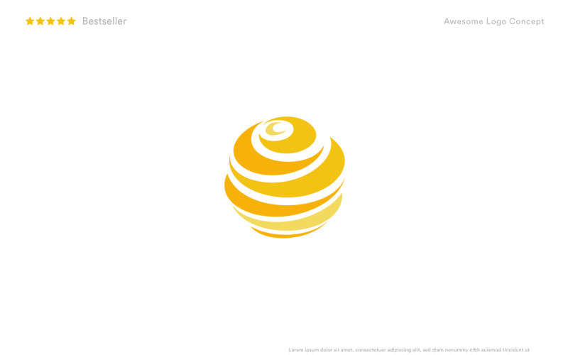 abstract beehive minimalistic and dynamic round logo template original