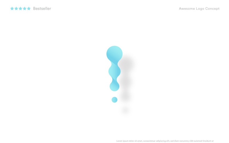 abstract bubbles vertical logo template for science medicine and technology original