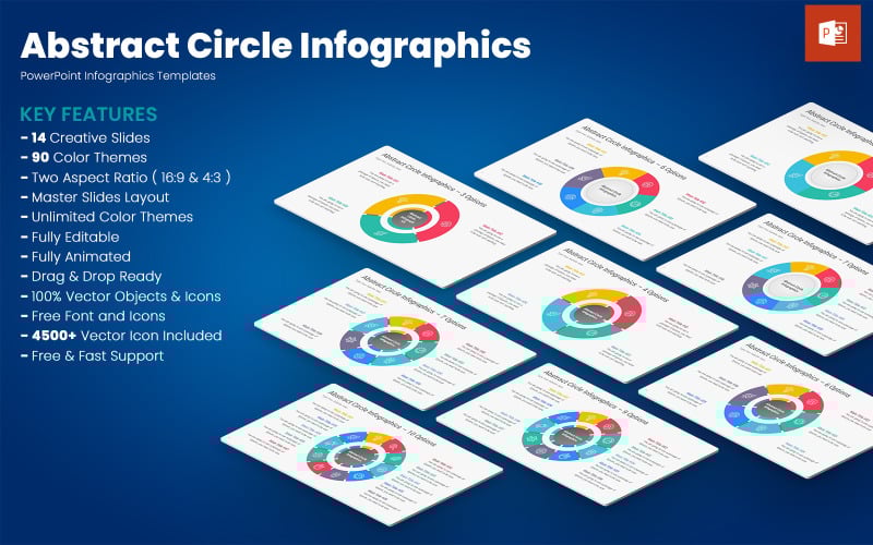 abstract circle infographics powerpoint templates original