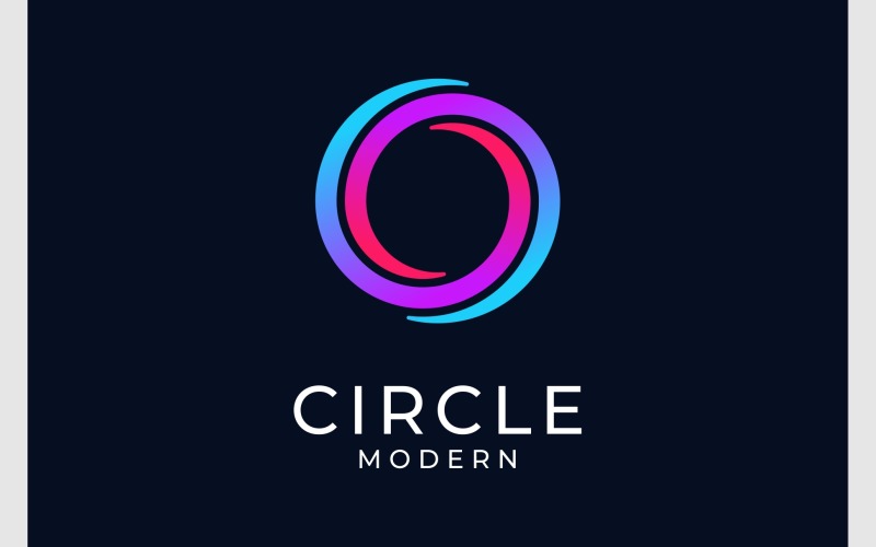 abstract circle spiral twist logo original