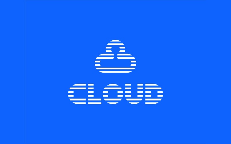abstract cloud line logo icon original