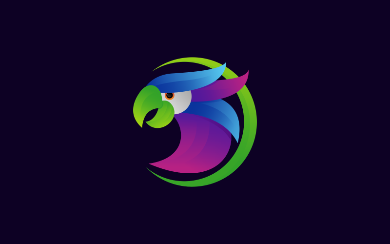 abstract colorful bird logo template original
