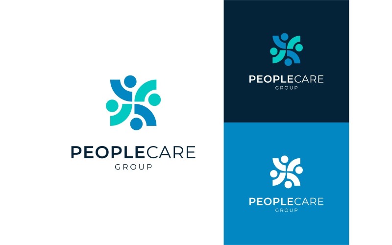 abstract community people group logo original