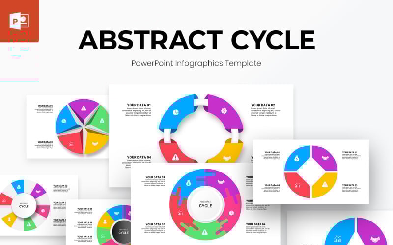 abstract cycle infographics powerpoint template original