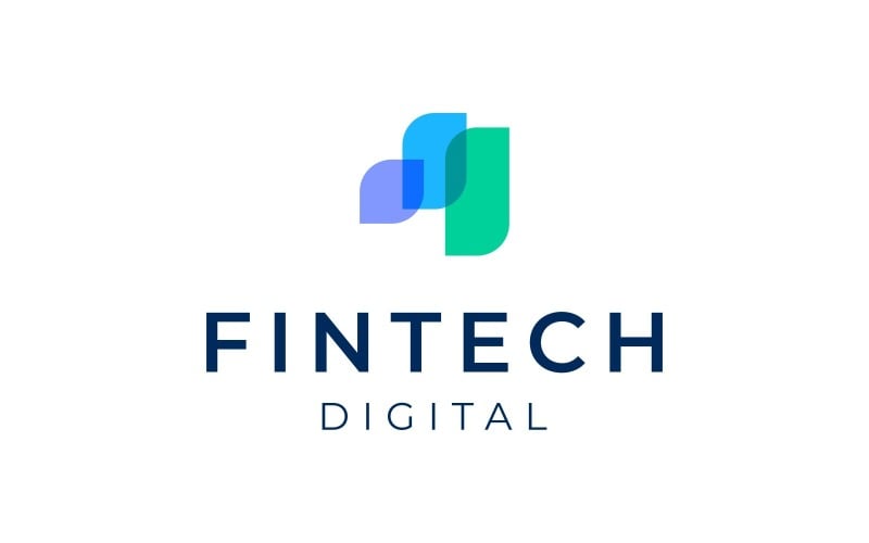 abstract data fintech digital logo original