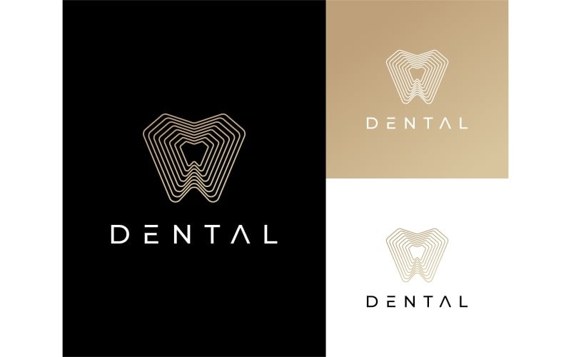 abstract dental luxury line logo original