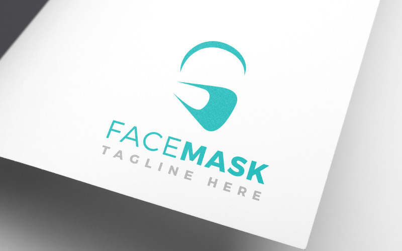 abstract facial mask logo design original