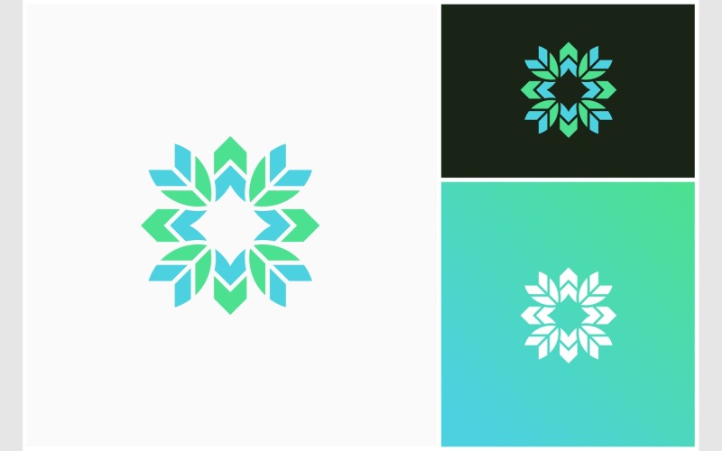 abstract flower leaf decoration logo original