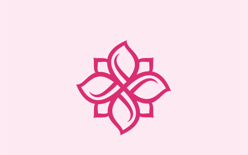 abstract flower vector logo design template original