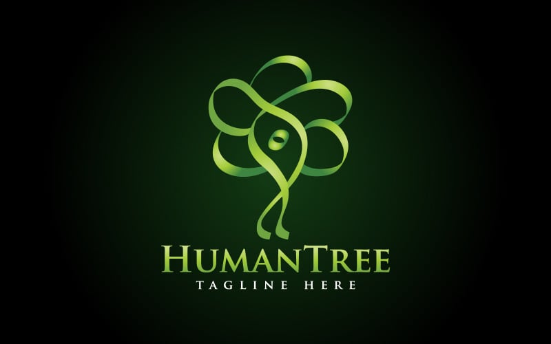 abstract human tree or flower human logo original