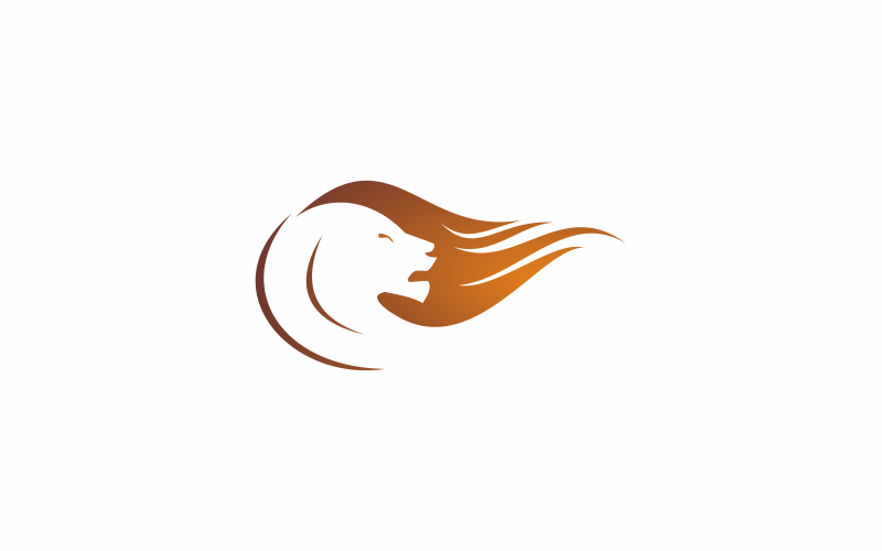 abstract lion logo template original