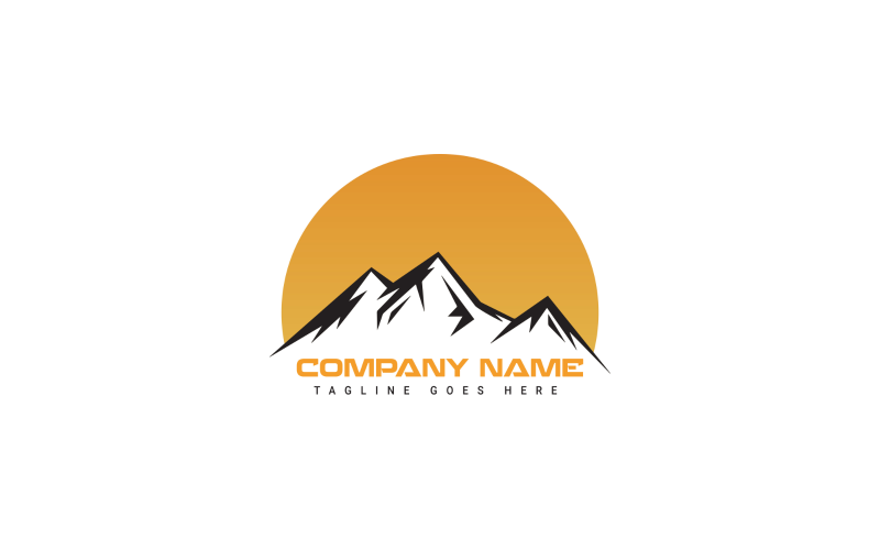 abstract mountain vector logo design template original