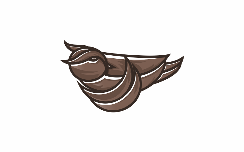 abstract owl line logo template original