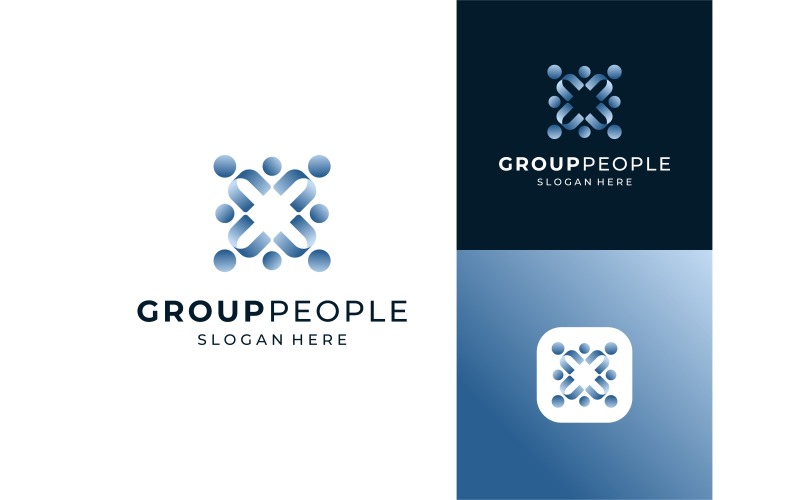 abstract people group logo original