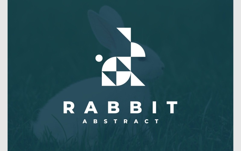 abstract rabbit geometric logo original
