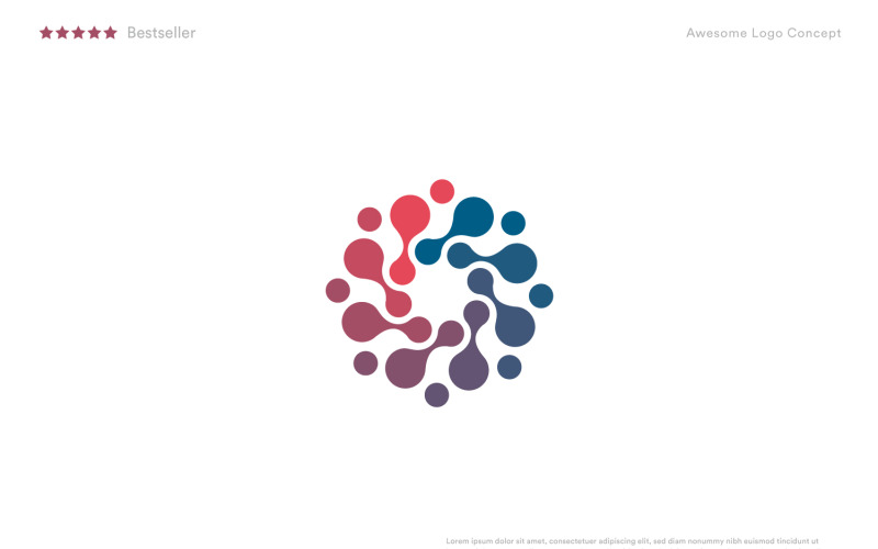 abstract round dot logo concept for renewable energy and environment innovative technology original