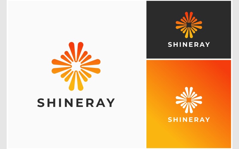 abstract sun shine light burst logo original