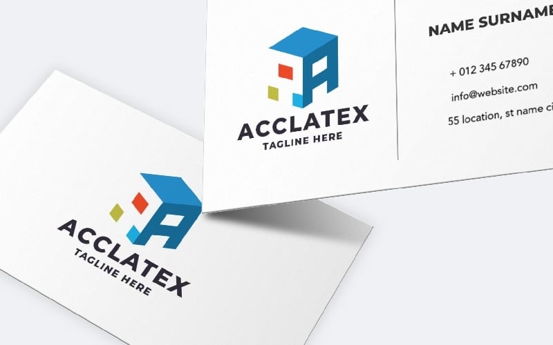 acclatex letter a pro logo template original