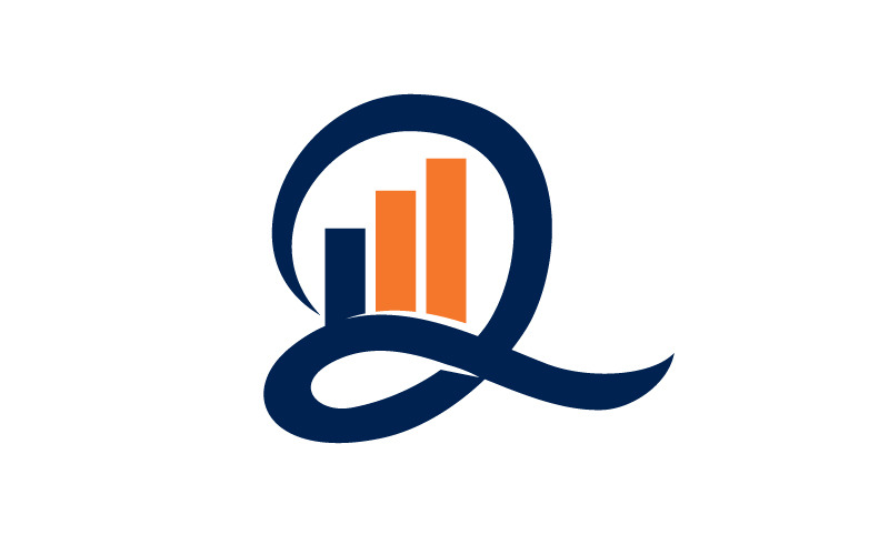 accounting tax financial business initial q logo design template vector original
