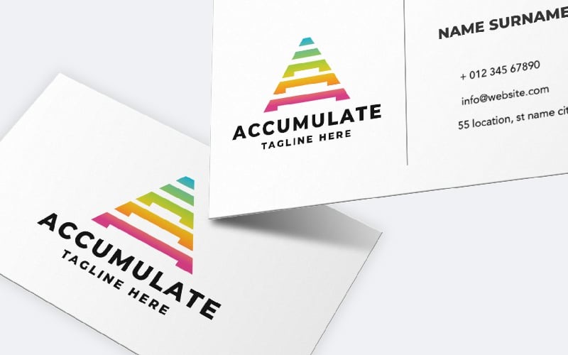 accumulate letter a pro logo template original