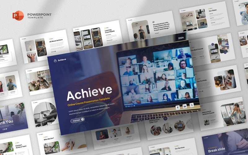 achieve online course powerpoint template original