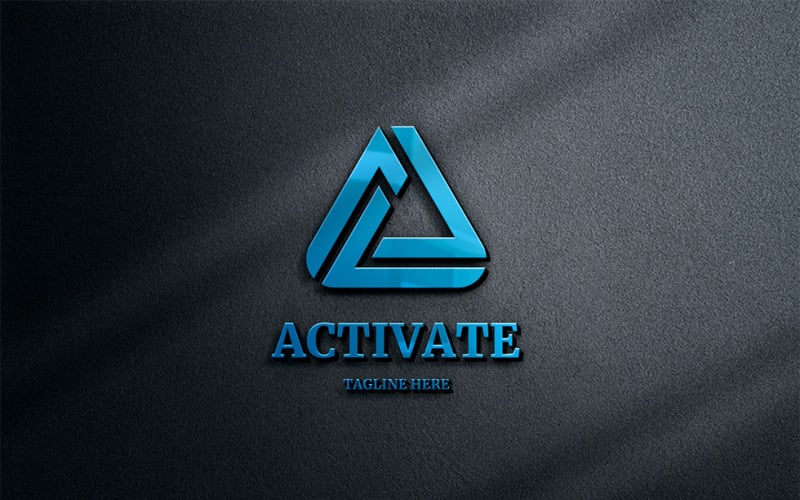 activate letter a logo template original