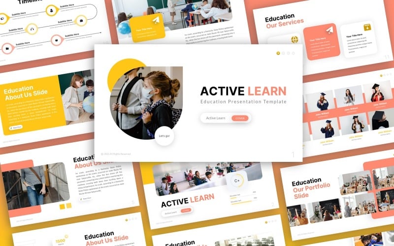 active learn education multipurpose powerpoint template original