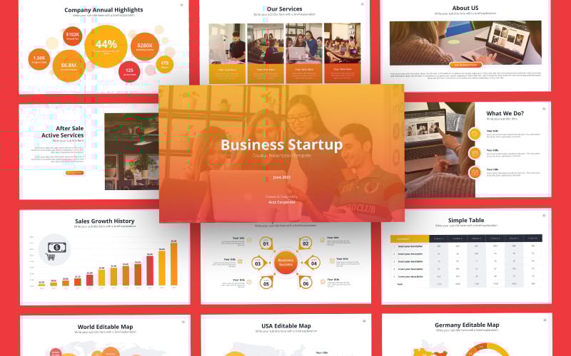 actz business startup powerpoint template original