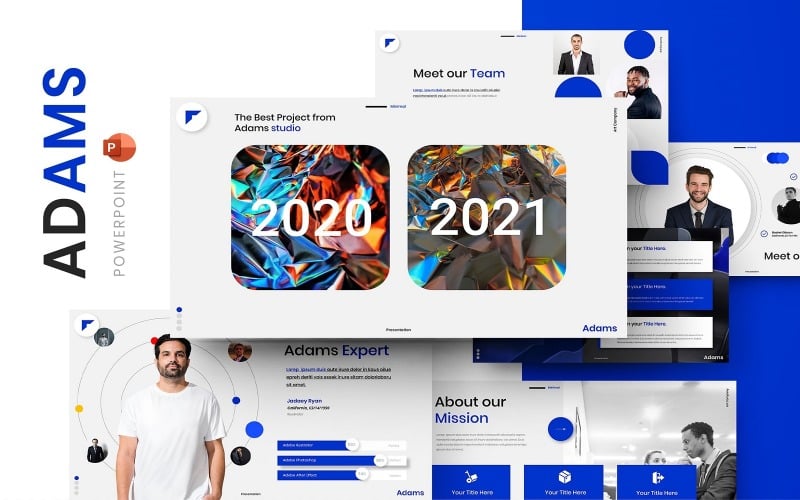 adams busines powerpoint template original