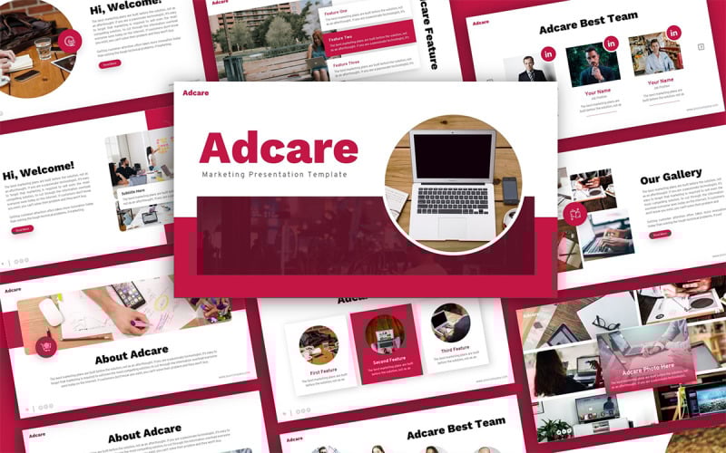adcare marketing presentation powerpoint template original