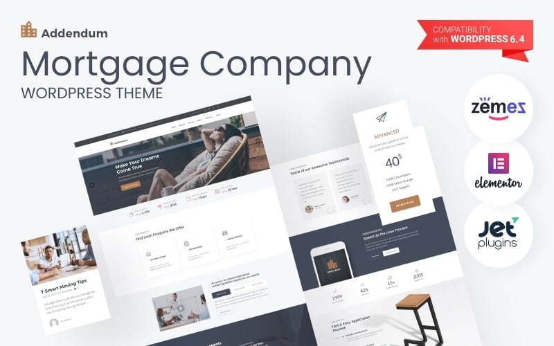 addendum mortgage company wordpress theme original