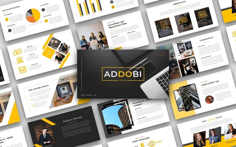 addobi creative business presentation powerpoint template original