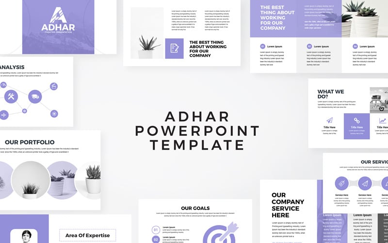 adhar modern minimal business powerpoint template original