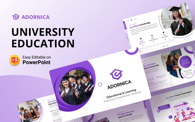 adornica university education powerpoint presentation template original
