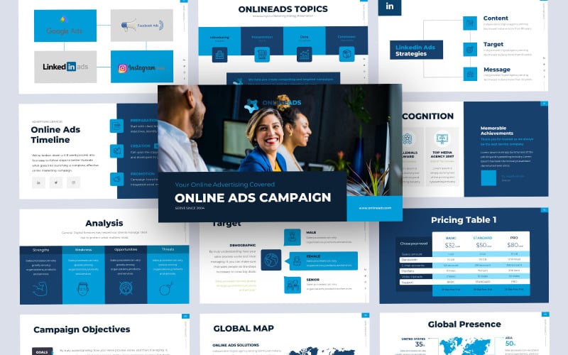 adso digital marketing powerpoint template original