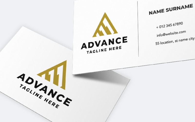 advance letter a pro logo template original