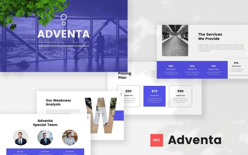 adventa advertising amp marketing agency powerpoint template original