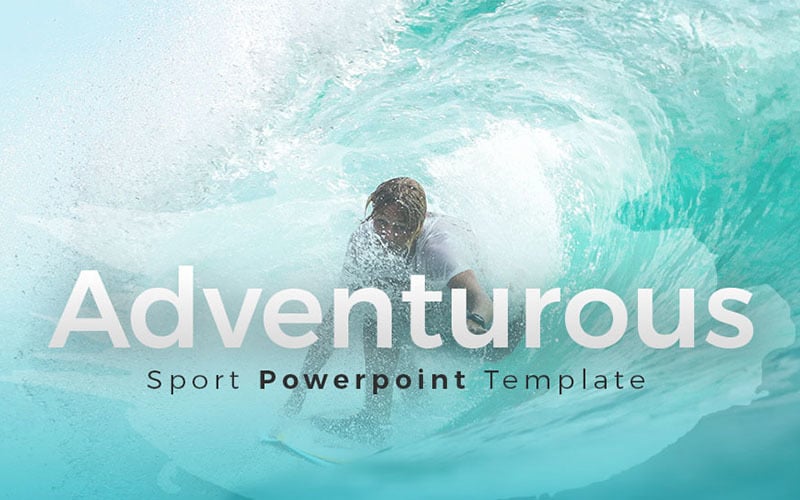 adventurous brush powerpoint template original