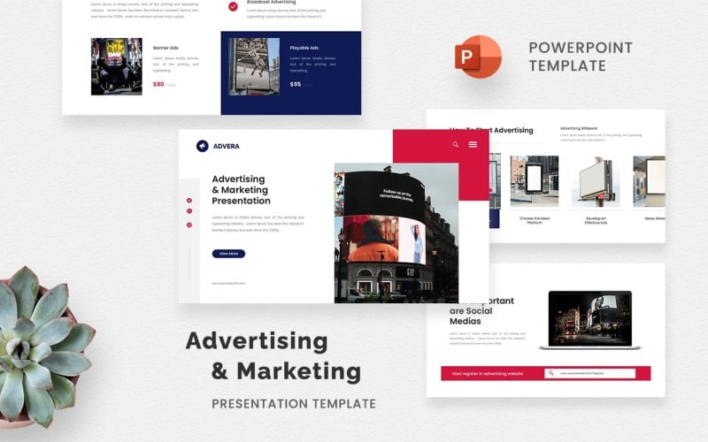 advera advertising and marketing powerpoint template original