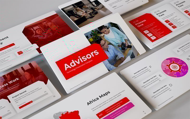 advisors modern technology powerpoint template original
