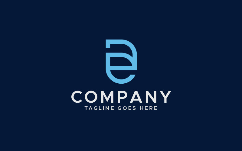 ae letter outline logo design original