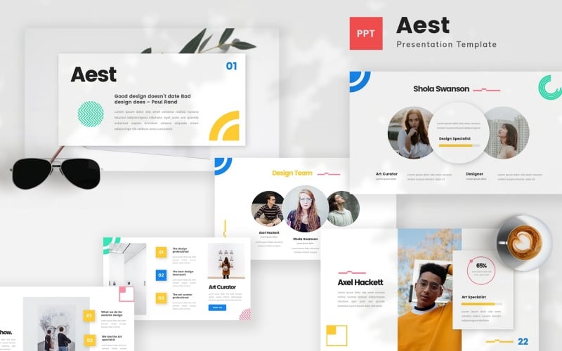 aest aesthetic powerpoint template original