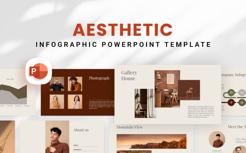 aesthetic infographic presentation template original