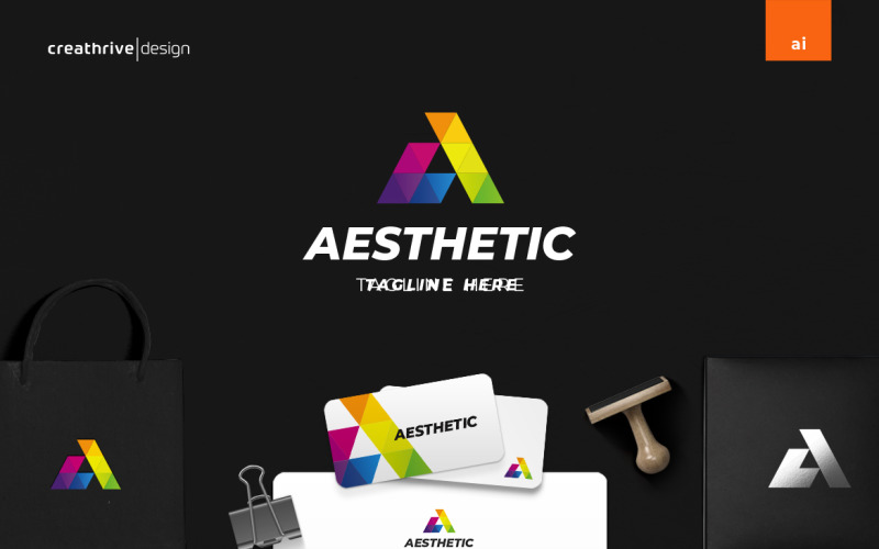 aesthetic modern logo template original