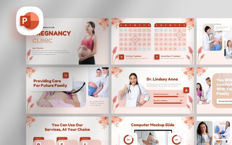 aesthetic pregnancy clinic powerpoint template original