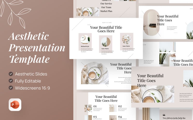 aesthic aesthetic powerpoint presentation template original