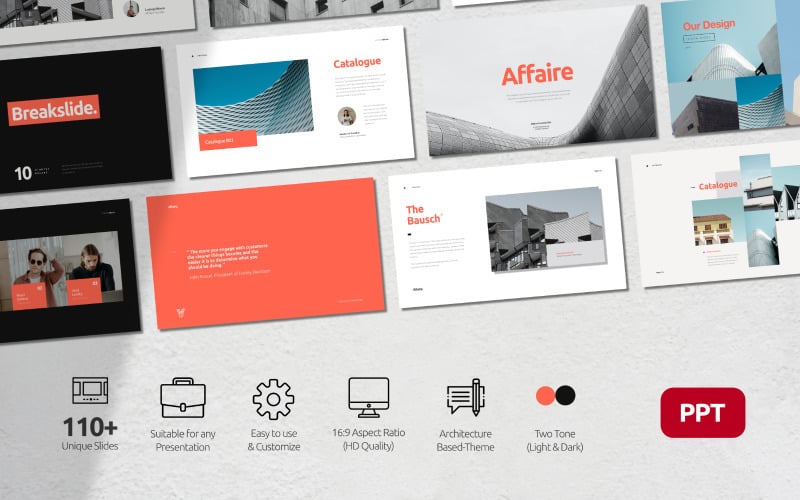 affaire creative business presentation powerpoint template original