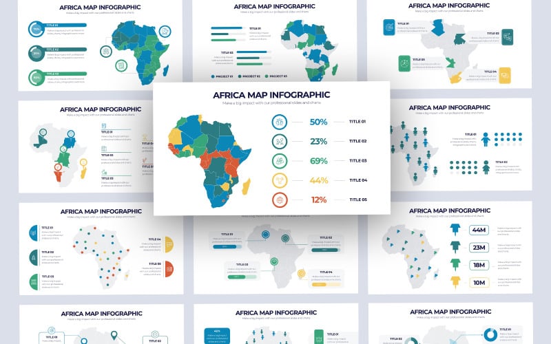 africa map vector infographic powerpoint template original