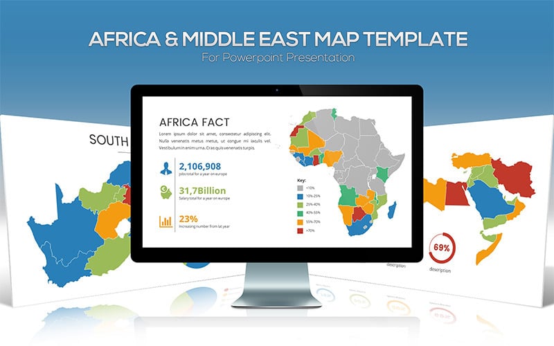africa middle east maps powerpoint template original