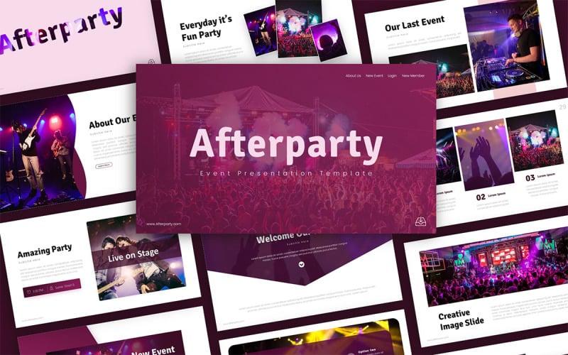 afterparty event presentation powerpoint template original